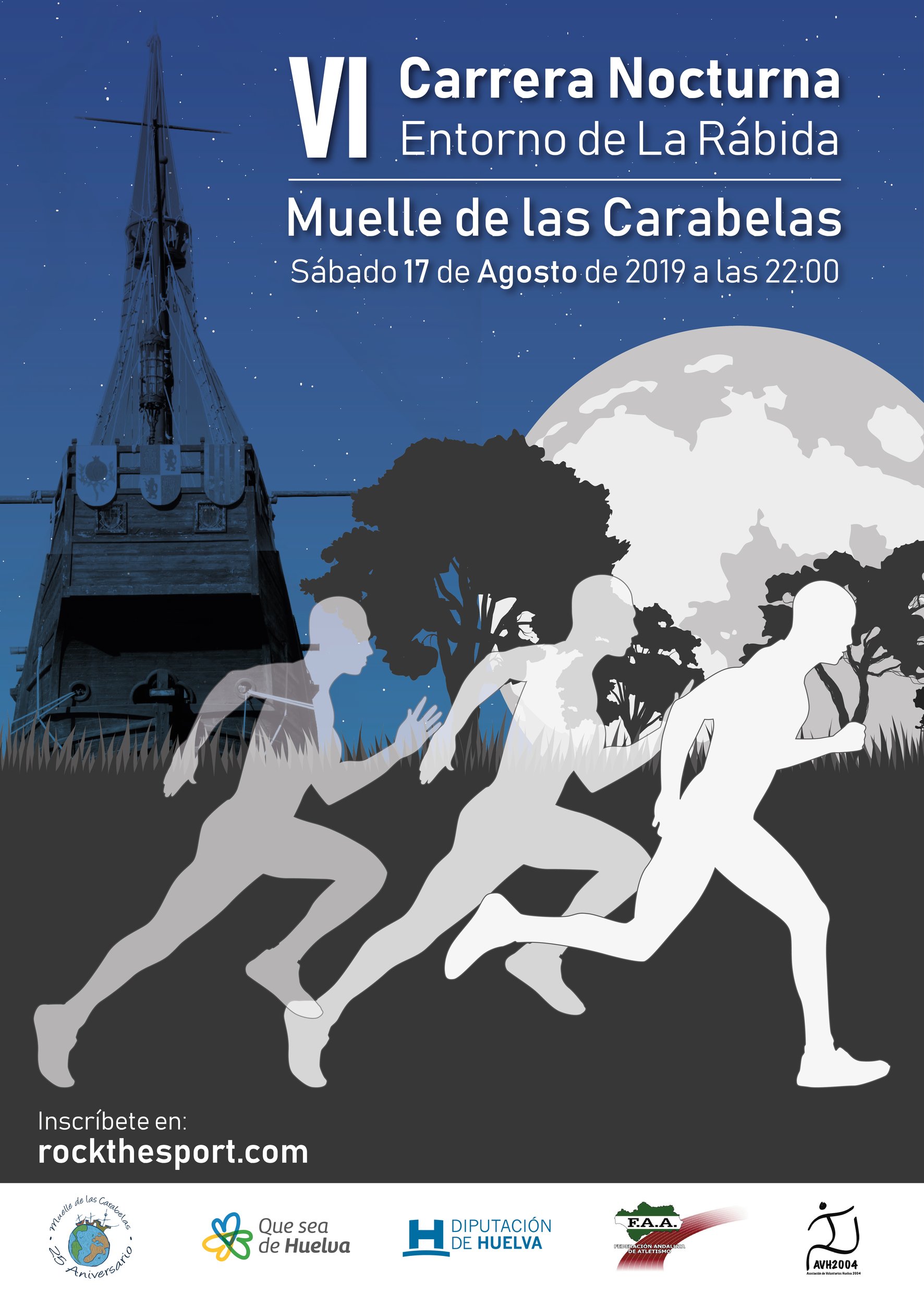 cartel VI Carrera Nocturna La Rabida