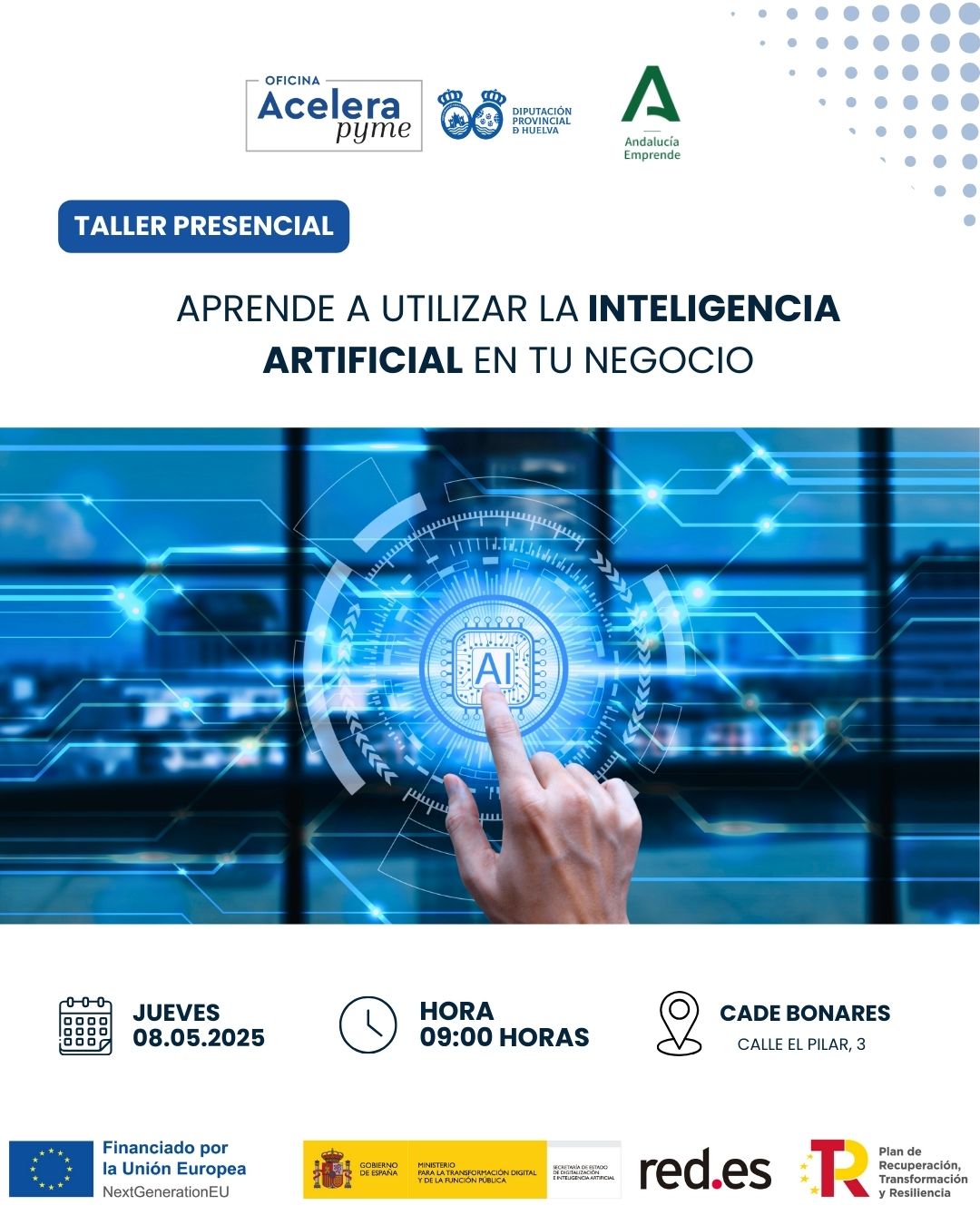 Cartel taller IA Bonares