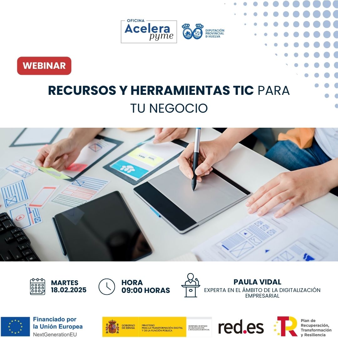Cartel webinar Recursos y Herramientas TIC