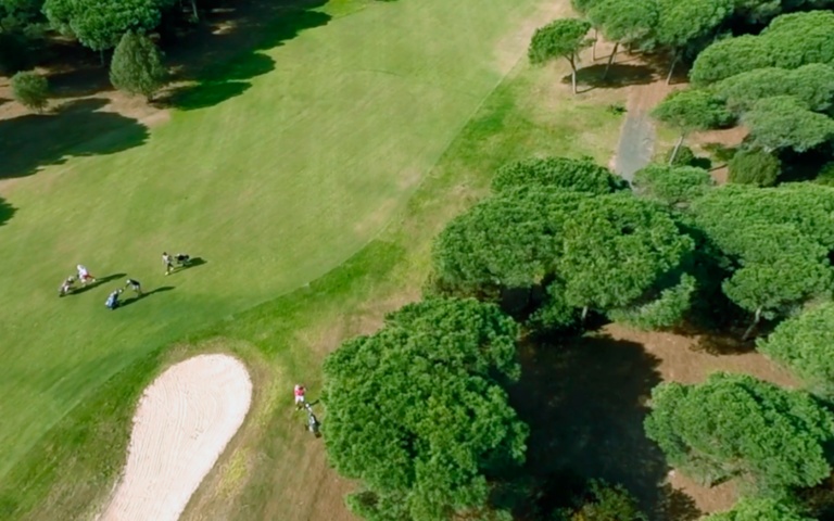 Campo de golf - vista aérea