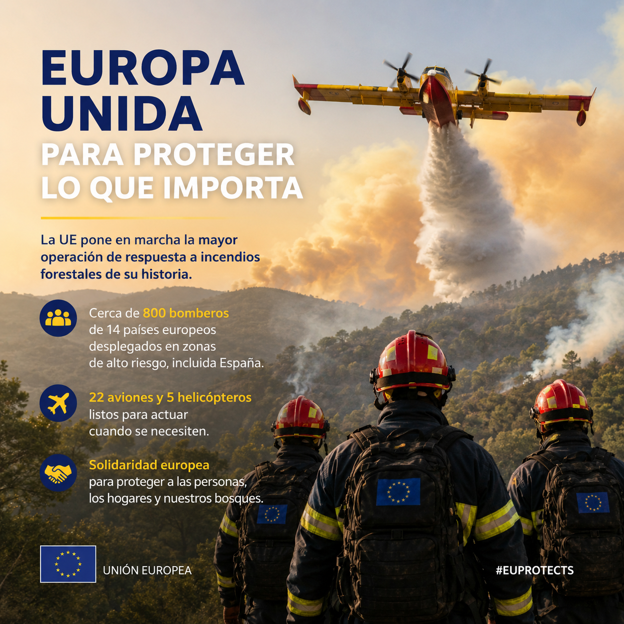 La UE pone en marcha la mayor operación de respuesta a incendios ...